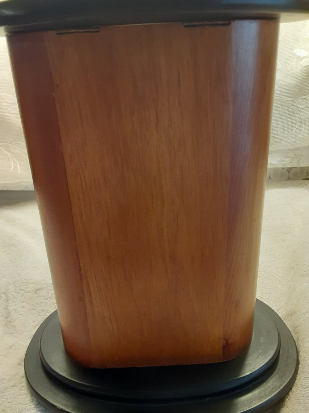 Vintage Linden Mahogany finished wooden jewelry box / clock housing case - Picture 6 of 14